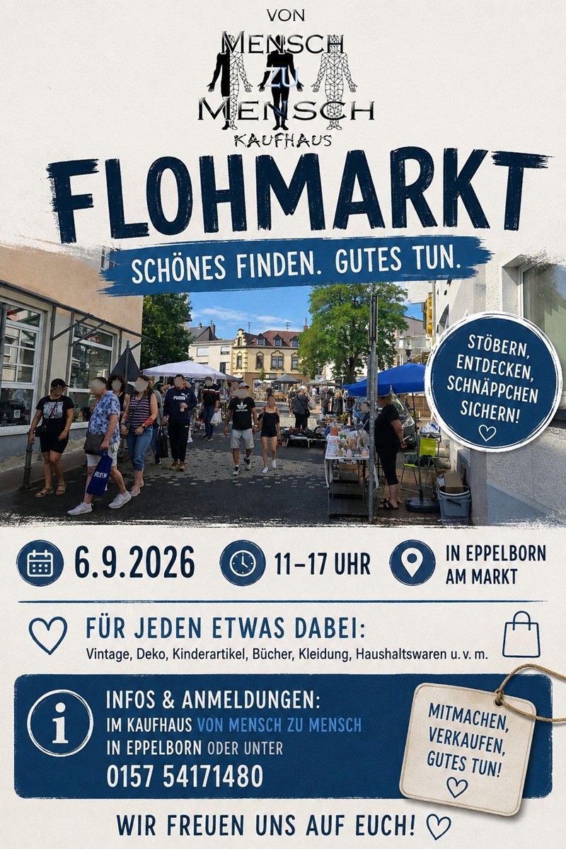 Ankündigung: Flohmarkt bei Von Mensch zu Mensch Kaufhaus